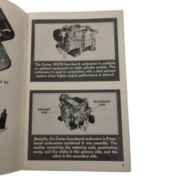 Servicing The 1955 Chevrolet 4 Barrel CARBURETOR Booklet Manual Vintage Green.  - Picture 3 of 8